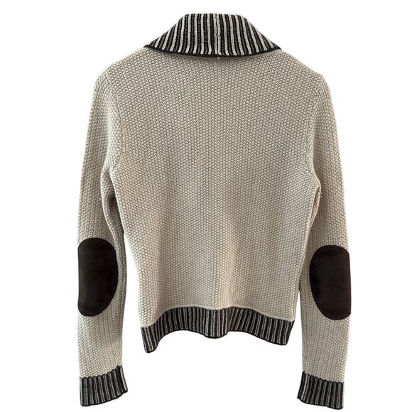 Vintage Weekend MaxMara Banshee Virgin Wool Blend Cardigan Beige Size Small - Picture 3 of 10